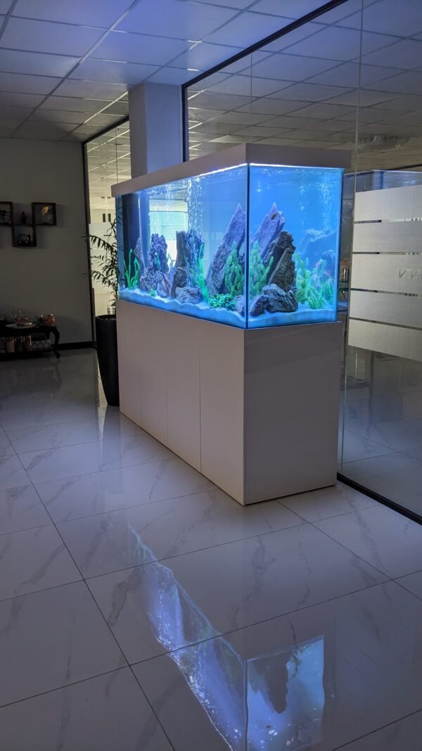 7 ft Large Aquarium in 19mm glass,(iron angle stand on Lasani deco finish)